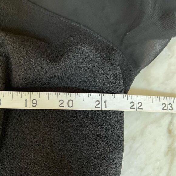 London Times mock neck sheer raglant fit and flare dress size 14W - Picture 6 of 8